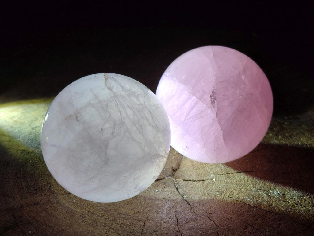 Polished Gemmy Star Rose Quartz Spheres x 6 From Madagascar