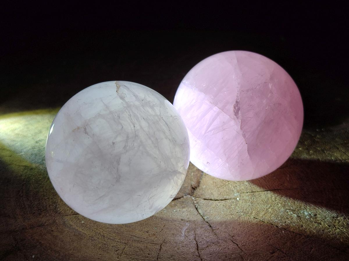 Polished Gemmy Star Rose Quartz Spheres x 6 From Madagascar
