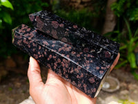 Polished Blue Speck Iolite Water Sapphire Display Crystals x 2 From Ambatofinandrahana, Madagascar