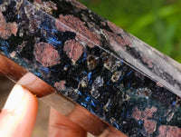 Polished Blue Speck Iolite Water Sapphire Display Crystals x 2 From Ambatofinandrahana, Madagascar