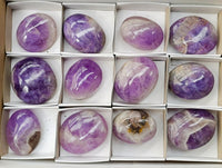 Polished Banded Amethyst Galets x 12 From Madagascar
