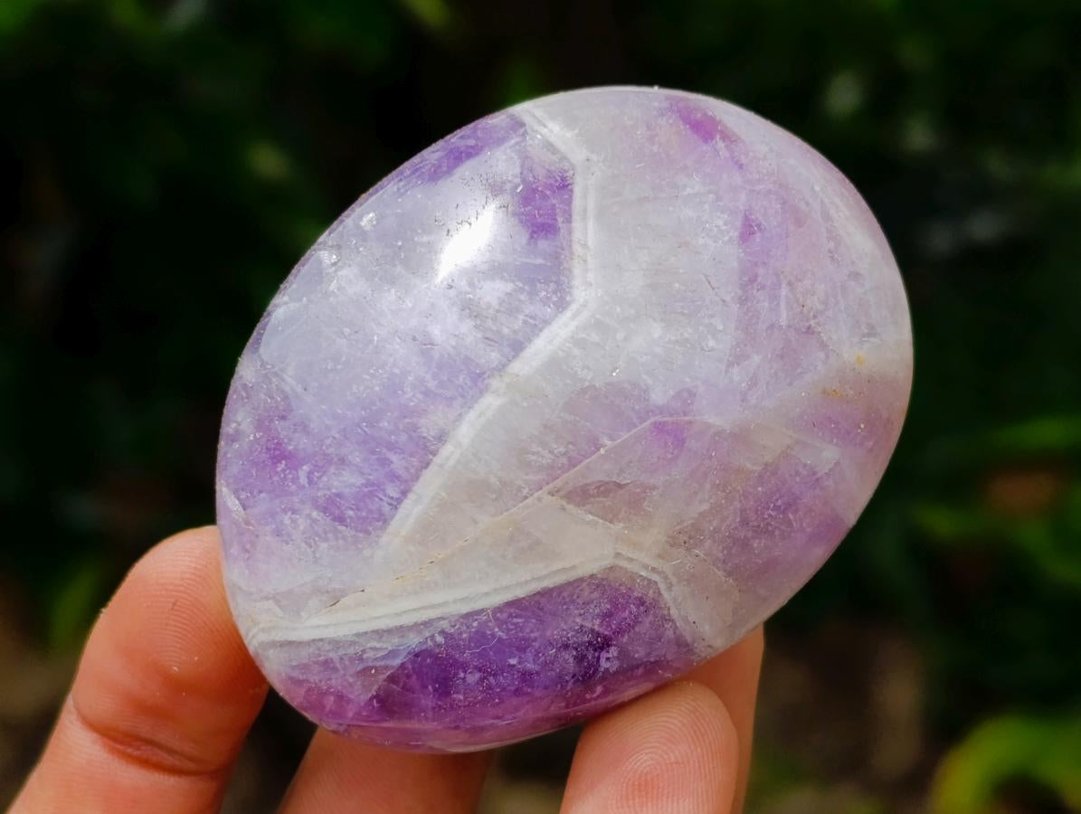 Polished Banded Amethyst Galets x 12 From Madagascar