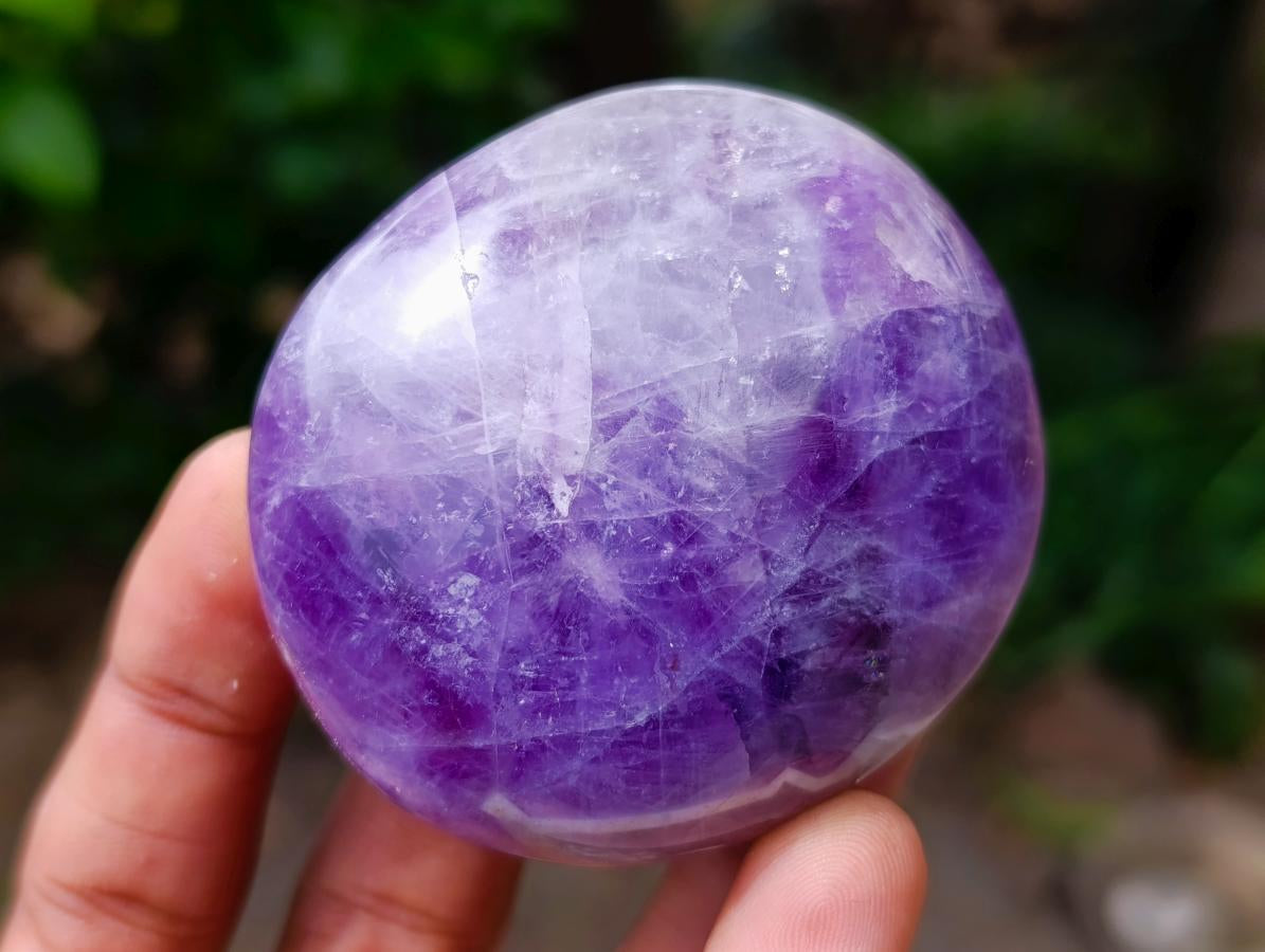 Polished Banded Amethyst Galets x 12 From Madagascar