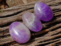 Polished Banded Amethyst Galets x 12 From Madagascar