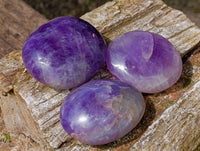 Polished Banded Amethyst Galets x 12 From Madagascar
