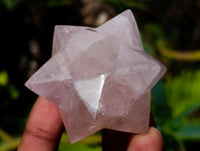 Hand Made Gemmy Rose Quartz Merkabahs x 4 From Madagascar