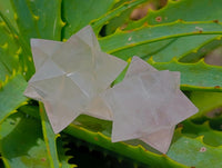 Hand Made Gemmy Rose Quartz Merkabahs x 4 From Madagascar