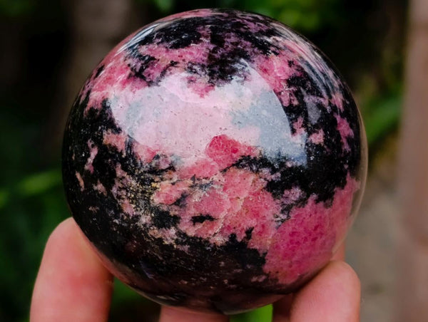 Polished Rhodonite Gemstone Spheres x 4 From Ambindavato, Madagascar