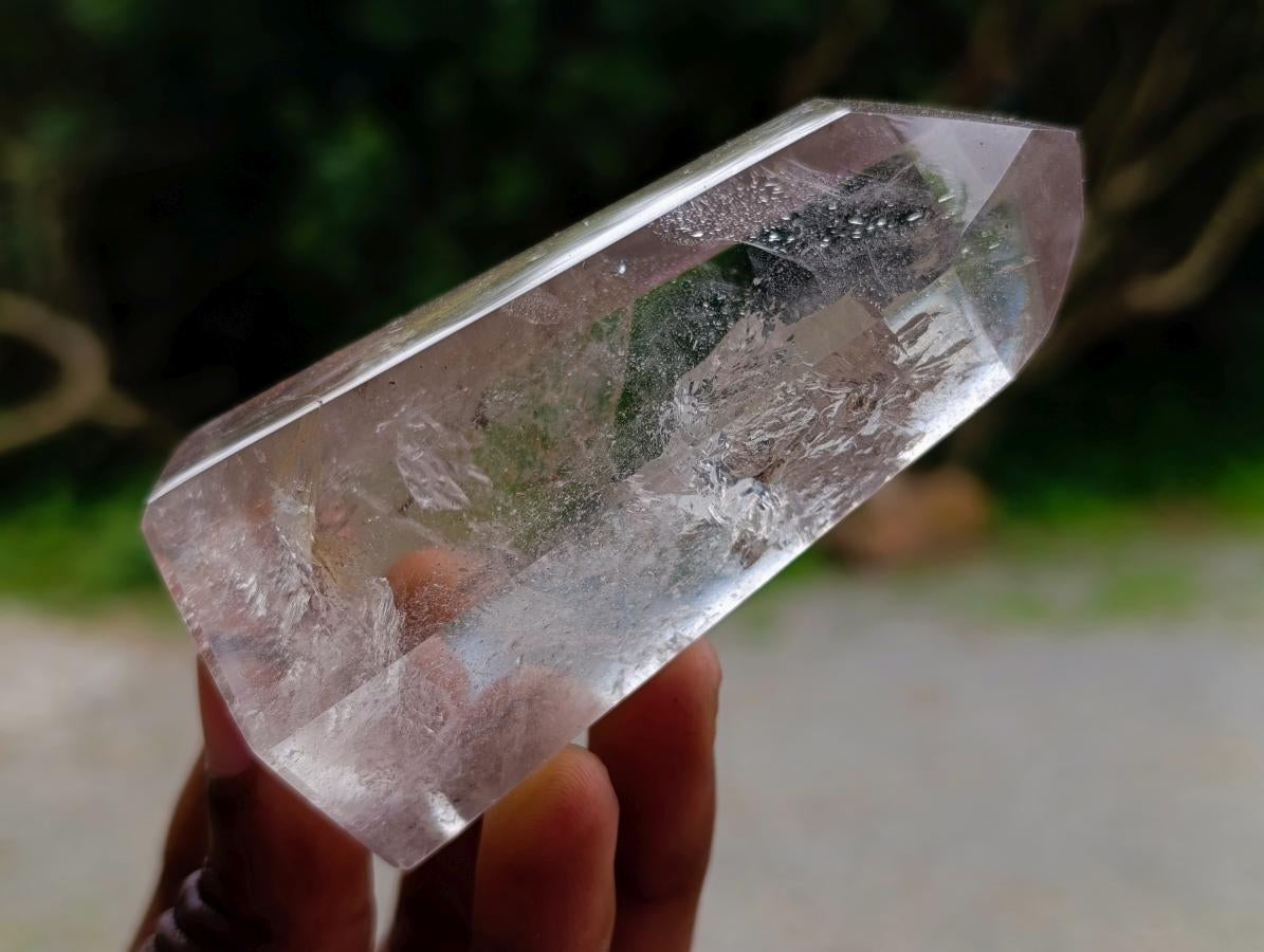 Polished Mixed Clear and Smoky Quartz Crystals x 6 From Madagascar - Toprock Gemstones and Minerals 