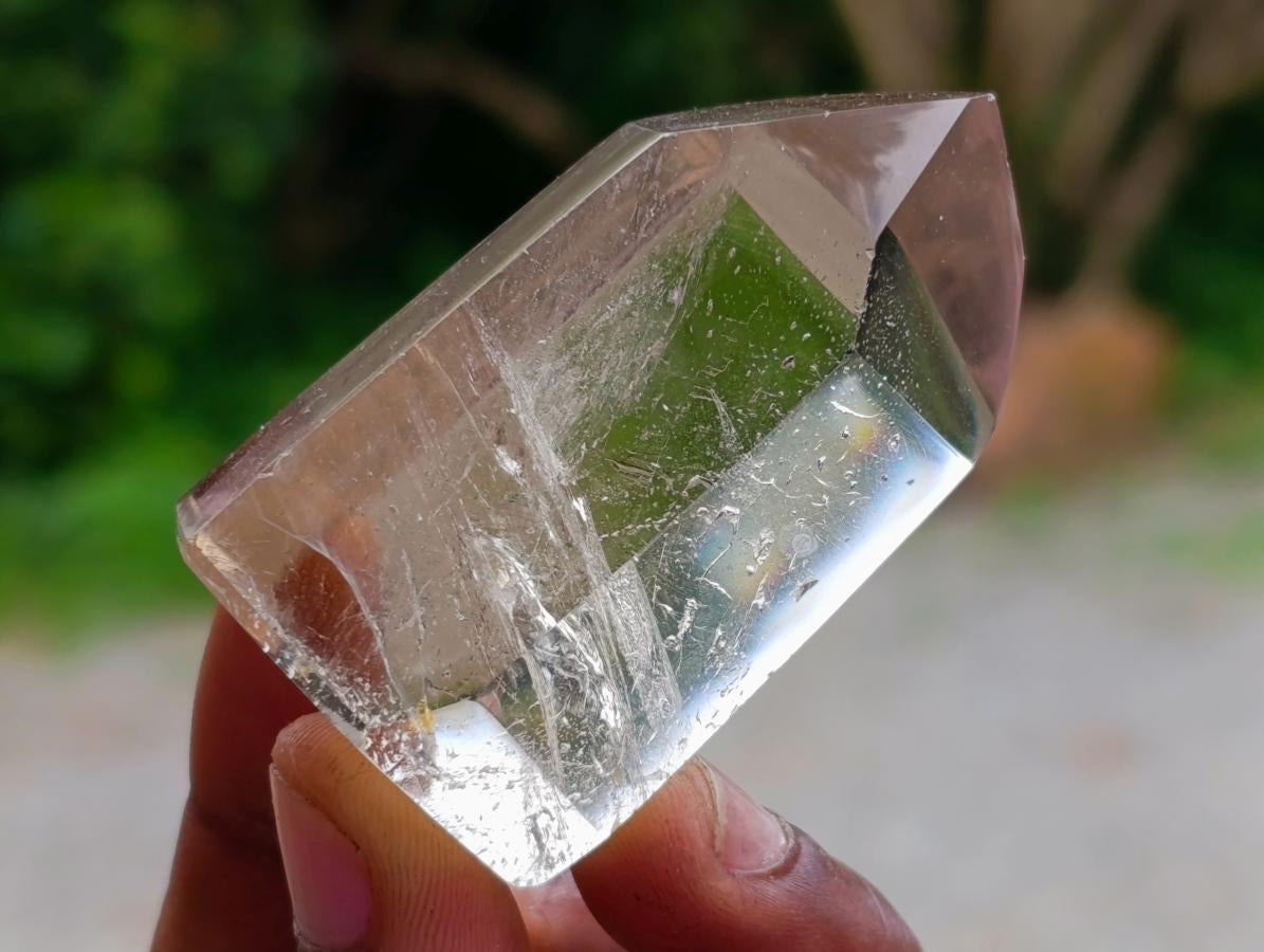 Polished Mixed Clear and Smoky Quartz Crystals x 6 From Madagascar - Toprock Gemstones and Minerals 