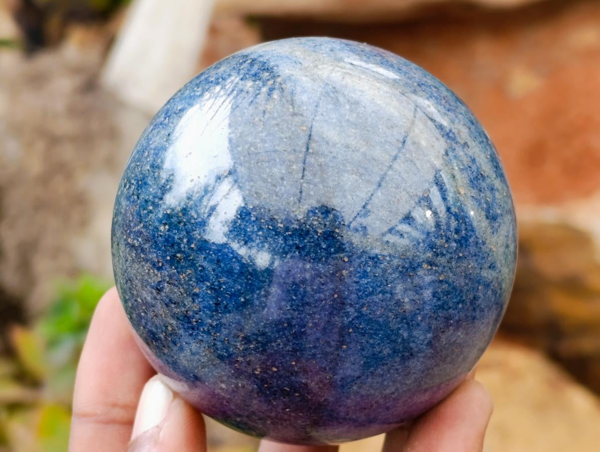 Polished Lazulite Mixed Tray x 2 From Madagascar