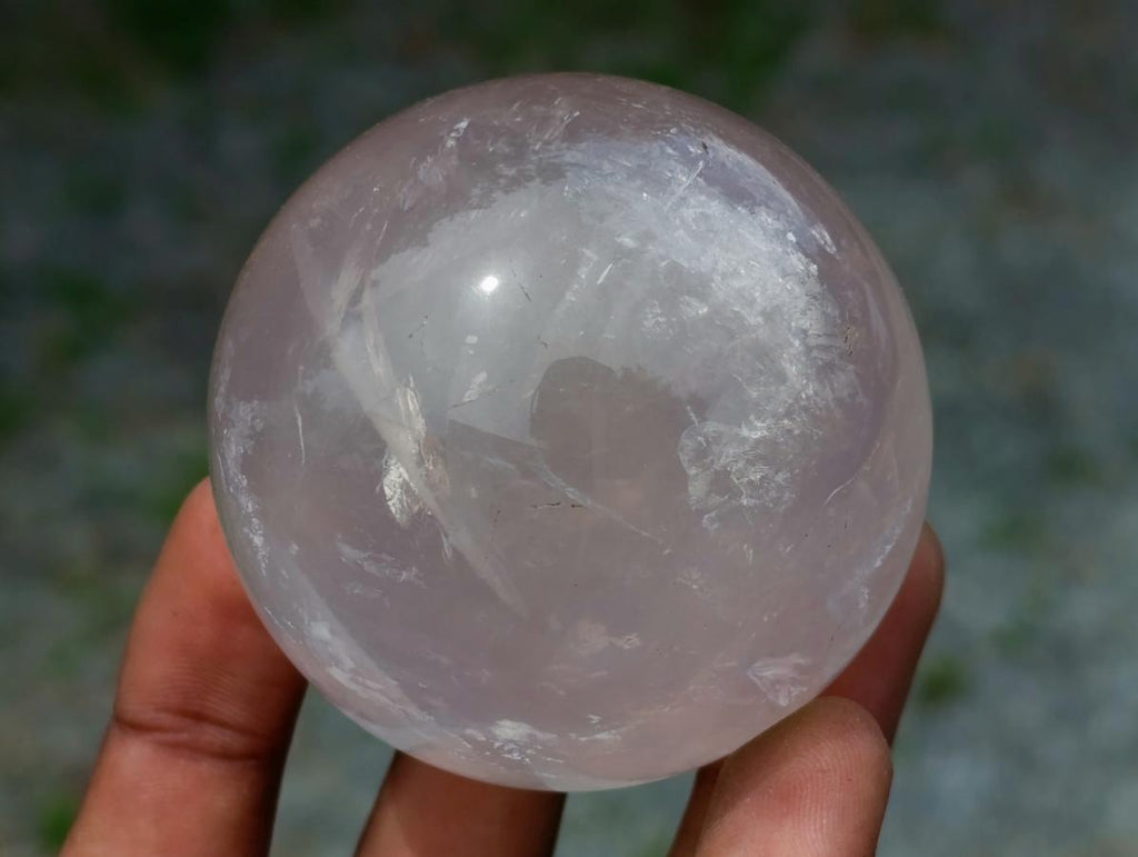 Polished Gemmy Star Rose Girasol Quartz Spheres x 4 From Madagascar - Toprock Gemstones and Minerals 
