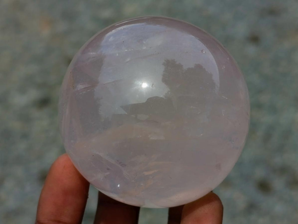 Polished Gemmy Star Rose Girasol Quartz Spheres x 4 From Madagascar - Toprock Gemstones and Minerals 