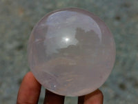 Polished Gemmy Star Rose Girasol Quartz Spheres x 4 From Madagascar