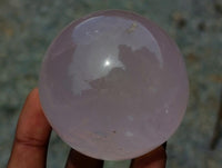 Polished Gemmy Star Rose Girasol Quartz Spheres x 4 From Madagascar