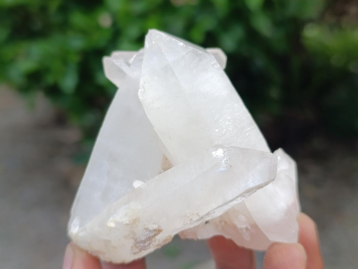 Natural Clear Quartz Clusters x 12 From Madagascar