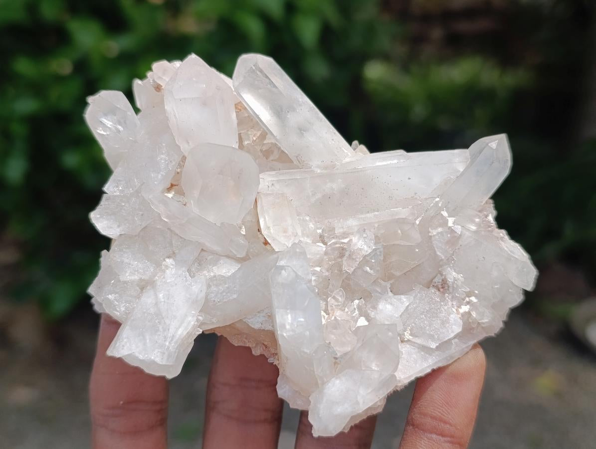 Natural Clear Quartz Clusters x 12 From Madagascar