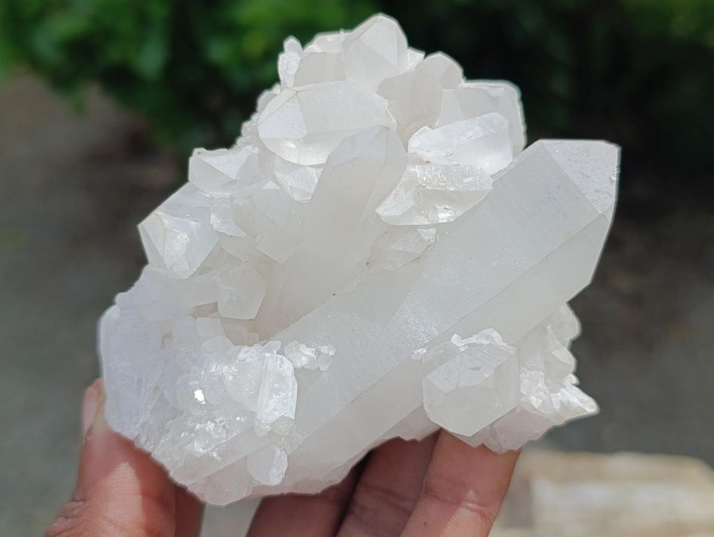 Natural Clear Quartz Clusters x 12 From Madagascar