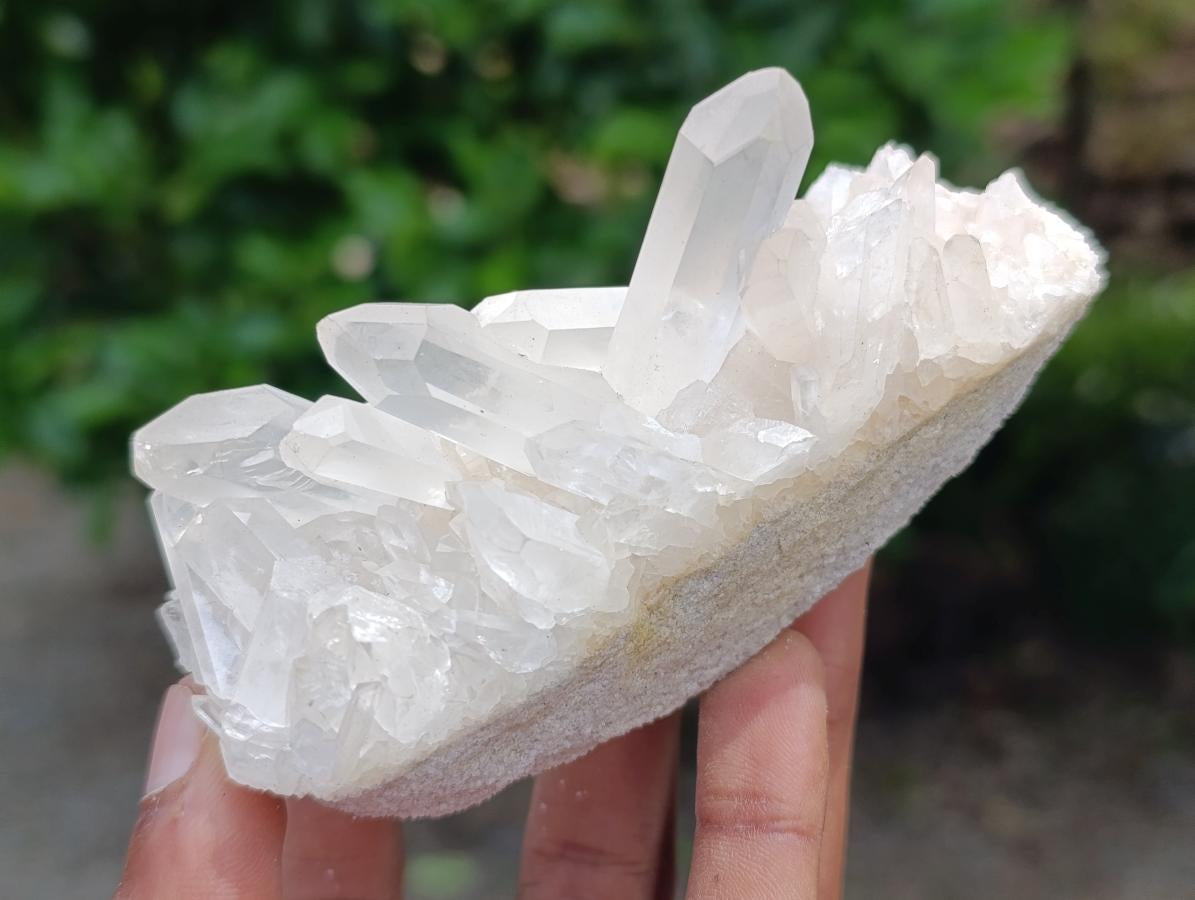 Natural Clear Quartz Clusters x 12 From Madagascar