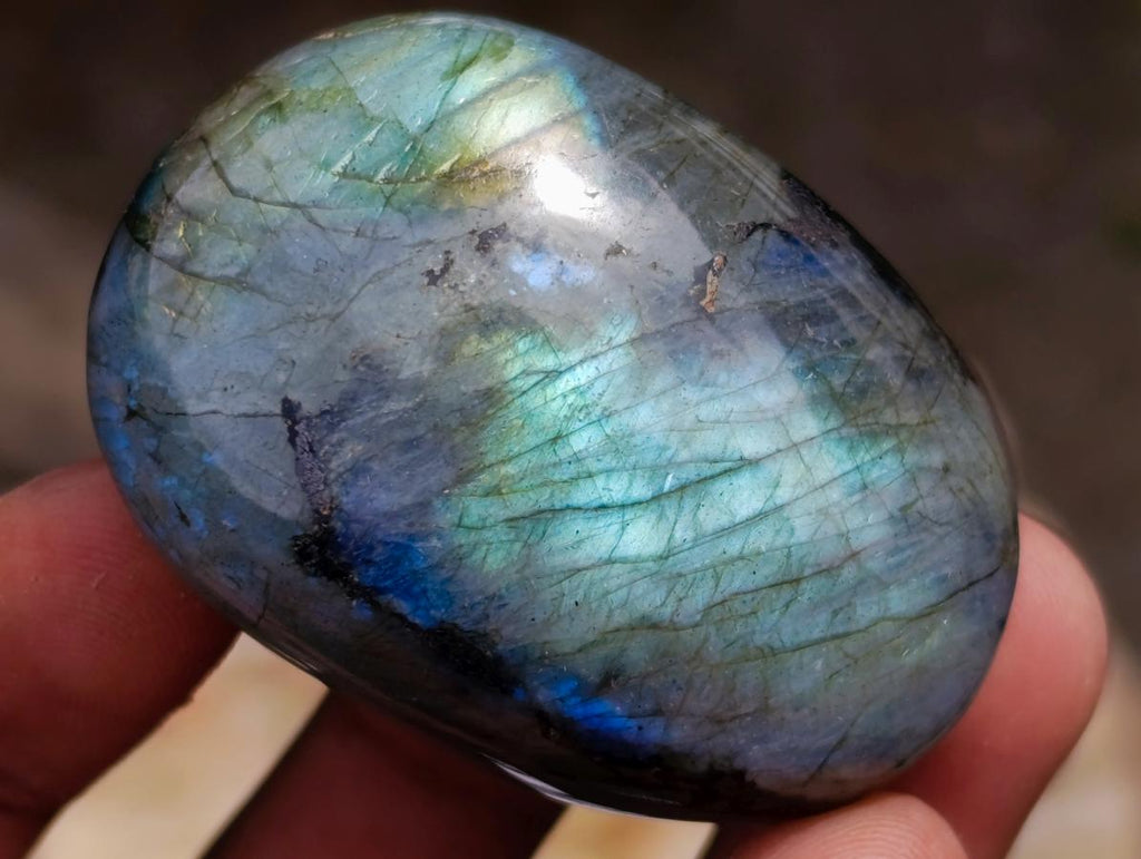Polished Labradorite Palm Stones x 20 From Madagascar - Toprock Gemstones and Minerals 