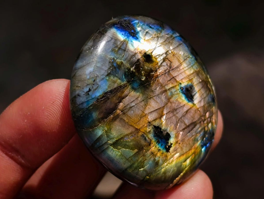 Polished Labradorite Palm Stones x 20 From Madagascar - Toprock Gemstones and Minerals 