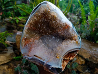 Polished Large Agate with Crystalline Geode x 1 From Maintirano, Madagascar