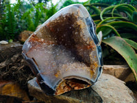 Polished Large Agate with Crystalline Geode x 1 From Maintirano, Madagascar