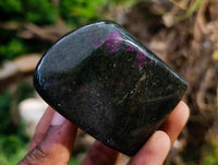 Polished Ruby Corundum In Chrome Verdite Standing Free Forms x 5 From Mutoko, Zimbabwe