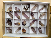 Natural Window Amethyst Crystals x 20 From Chiredzi, Zimbabwe