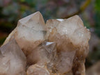 Natural White Phantom Cascading Smokey Luena Quartz Clusters x 3 From Luena, Congo