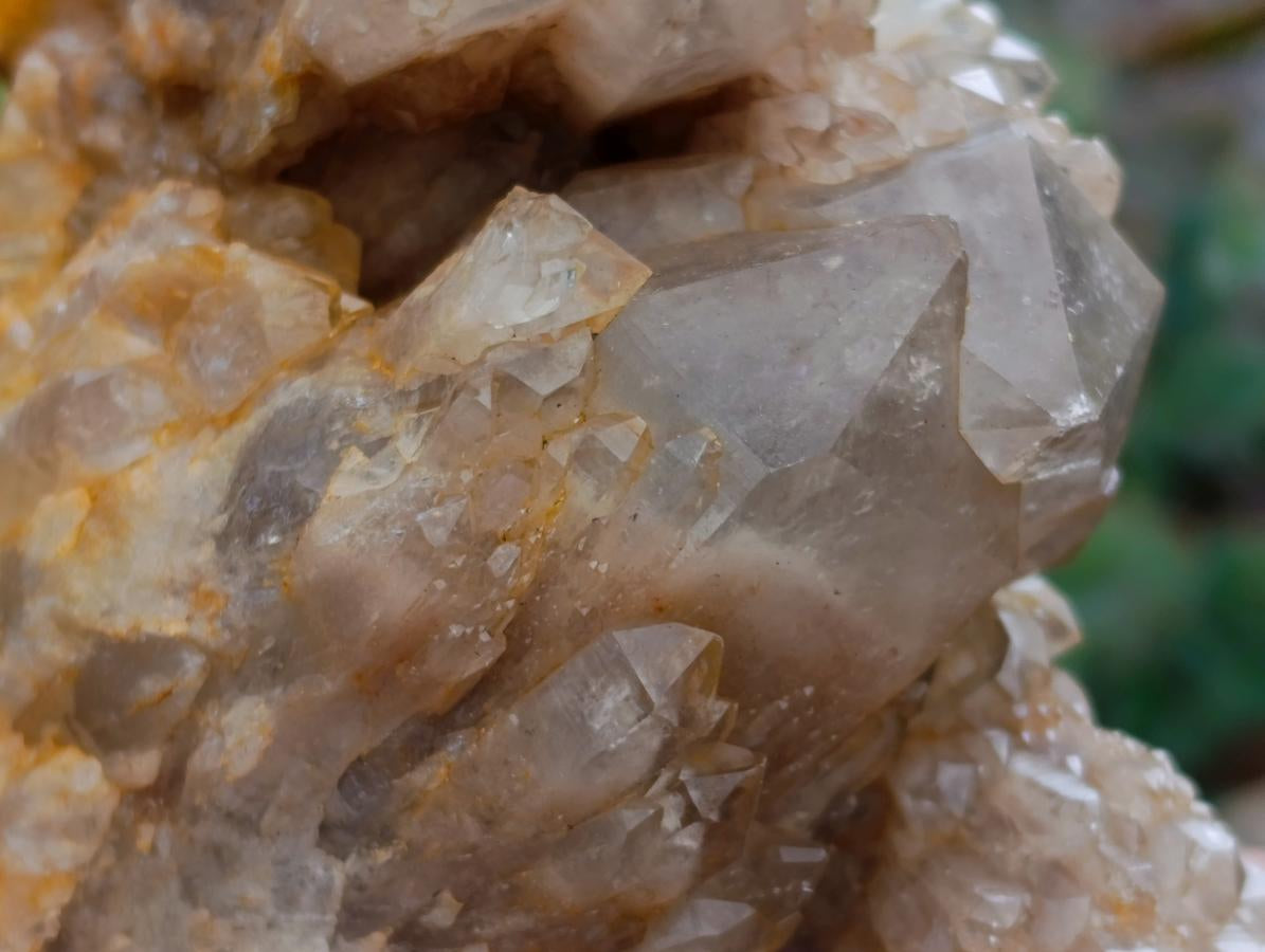 Natural White Phantom Cascading Smokey Luena Quartz Clusters x 3 From Luena, Congo