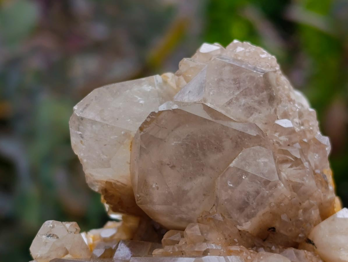 Natural White Phantom Cascading Smokey Luena Quartz Clusters x 3 From Luena, Congo