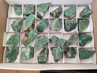 Natural Swazi Jade Cobbed Specimens x 24 From Swaziland