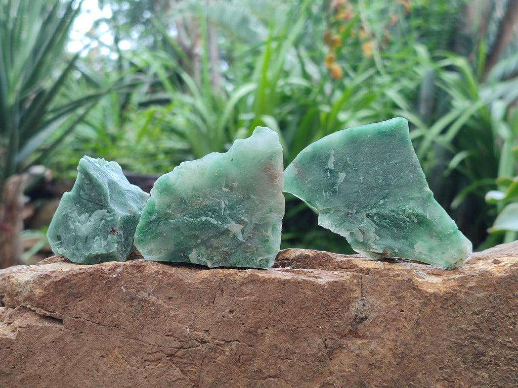 Natural Swazi Jade Cobbed Specimens x 24 From Swaziland