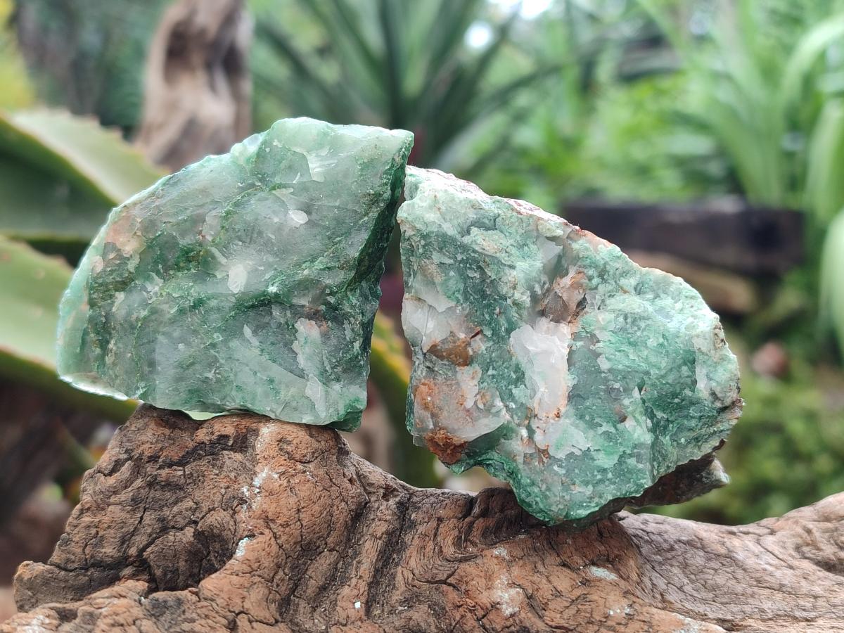 Natural Swazi Jade Cobbed Specimens x 24 From Swaziland