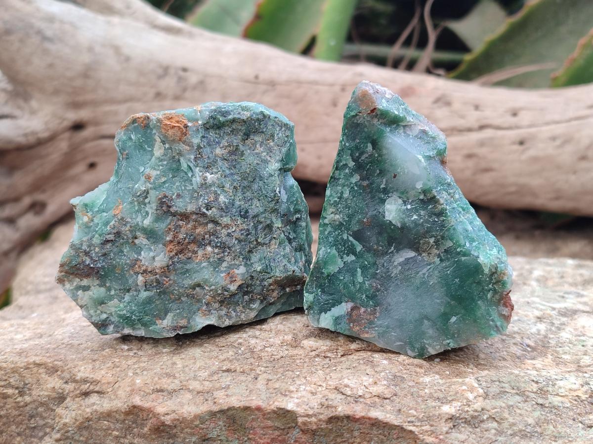 Natural Swazi Jade Cobbed Specimens x 24 From Swaziland