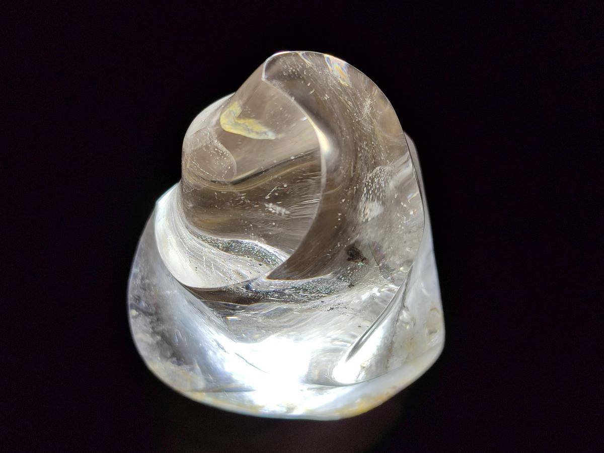 Polished Smokey Window Quartz Flames x 2 From Madagascar