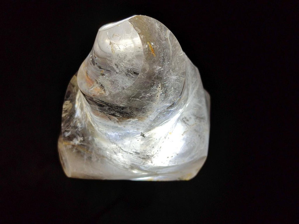 Polished Smokey Window Quartz Flames x 2 From Madagascar