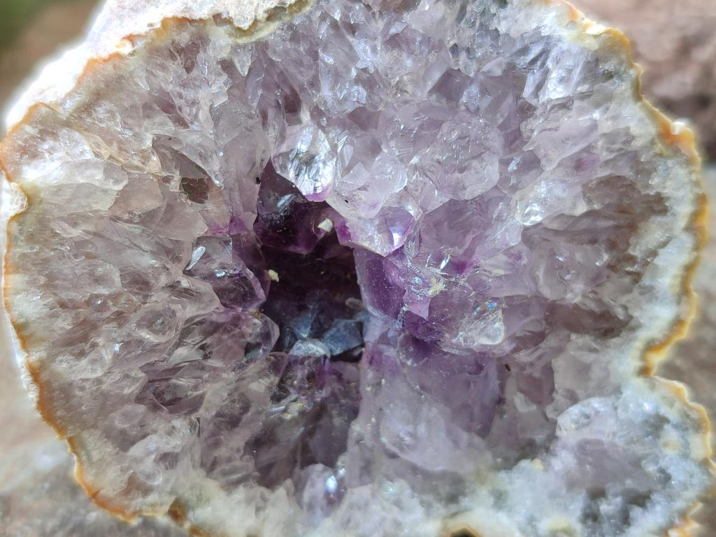 Natural Agate with Amethyst Geodes and Crystal Plates x 12 From Zululand, South Africa
