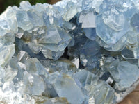 Natural Blue Celestite Geode Specimens x 2 From Sakoany, Madagascar