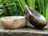 Polished Smokey Quartz Bowls x 2 From Madagascar