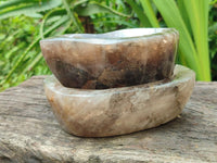Polished Smokey Quartz Bowls x 2 From Madagascar