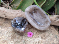 Polished Smokey Quartz Bowls x 2 From Madagascar