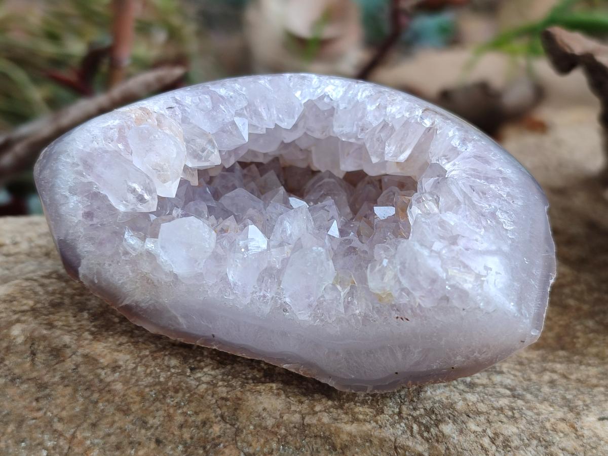 Polished Agate Amethyst Geodes x 6 From Maintirano, Madagascar