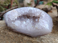 Polished Agate Amethyst Geodes x 6 From Maintirano, Madagascar