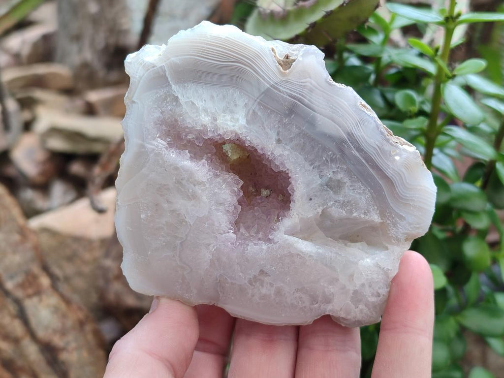 Polished Agate Amethyst Geodes x 6 From Maintirano, Madagascar