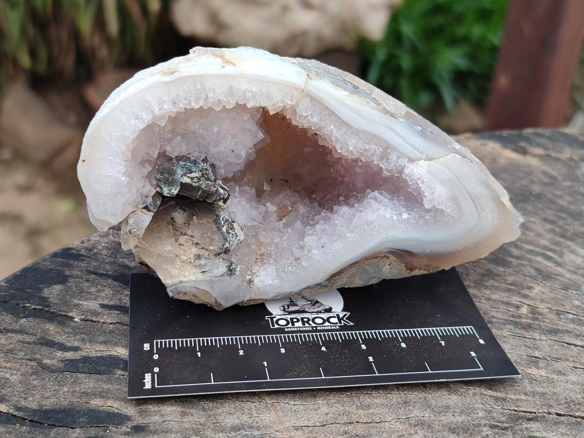 Polished Agate Amethyst Geodes x 6 From Maintirano, Madagascar