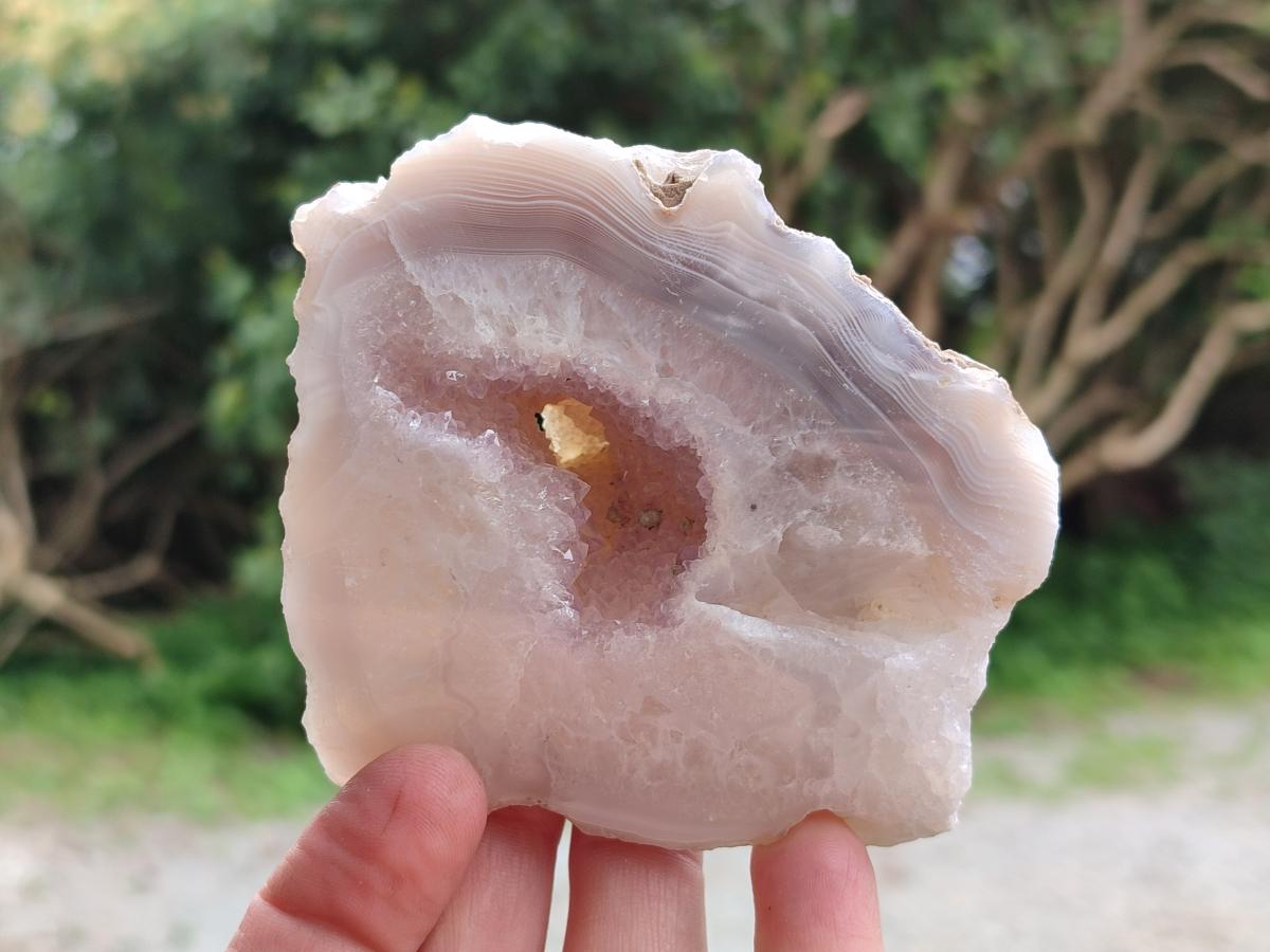 Polished Agate Amethyst Geodes x 6 From Maintirano, Madagascar