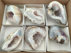 Polished Agate Amethyst Geodes x 6 From Maintirano, Madagascar
