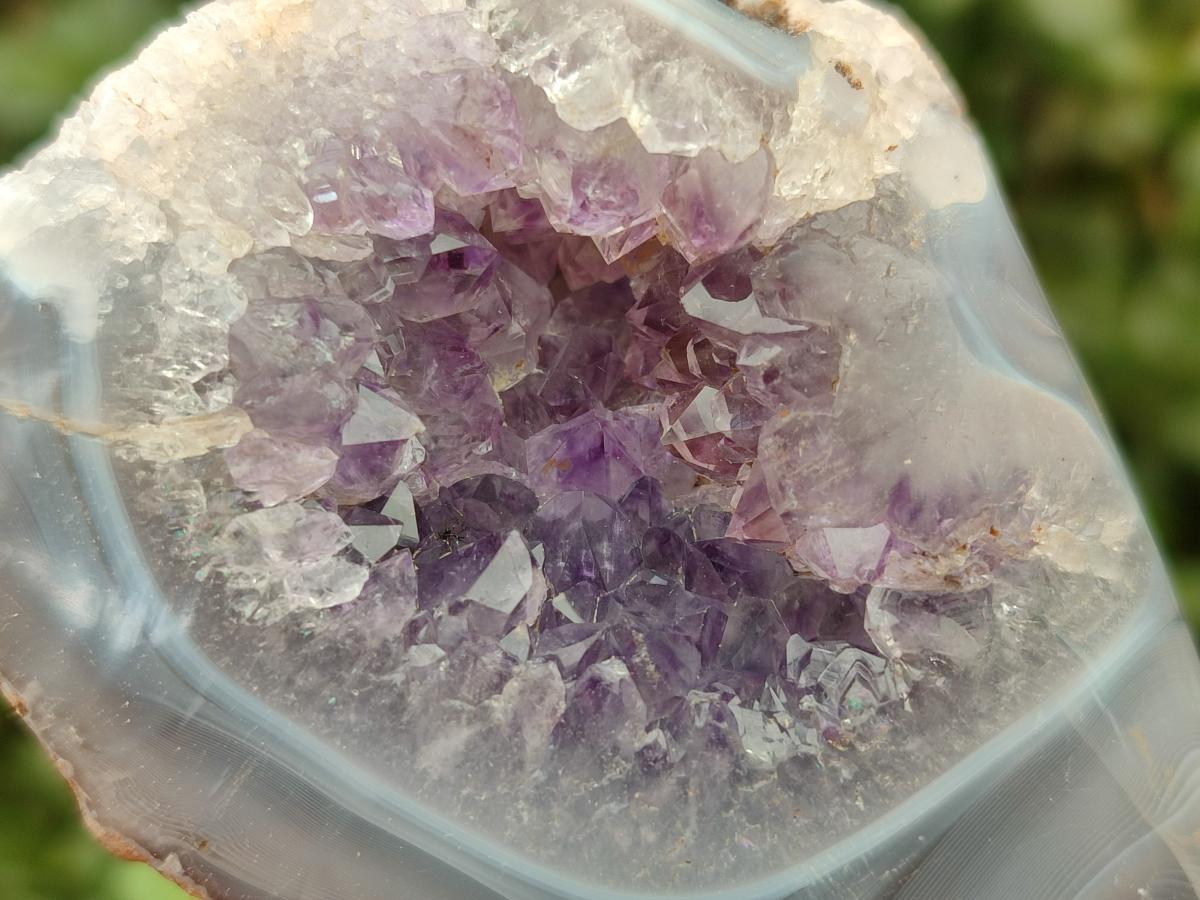 Polished Agate Amethyst Geodes x 6 From Maintirano, Madagascar